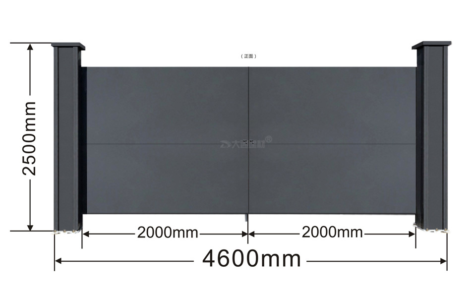 工地烤漆雙開(kāi)門圍擋立柱款 鋼結(jié)構(gòu)大門-可定制